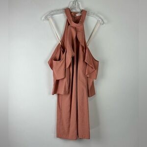 Women's Halter Off the Shoulder Ruffled Mini Dress